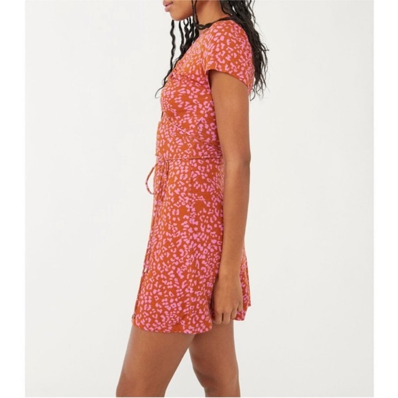 Free People Medium New with Tags NWT Marsaille Mini Dress Rust Print - Picture 6 of 12